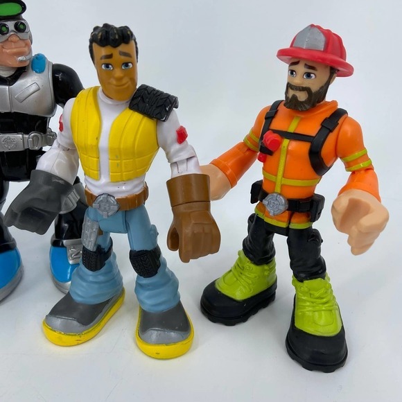 Mattel Action Rescue Figures Lot Carlos Kitbash Firefighter Forest Fuego - Picture 2 of 11
